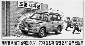 70대 여성 운전자의 세차장 돌진, 포항 세차장 덮치고 건물까지 파손