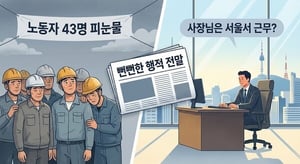 43명 생계비 1억 원 떼먹고 10번 소환 무시한 사업주의 뻔뻔한 도피